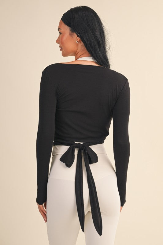 Black Wrap Top