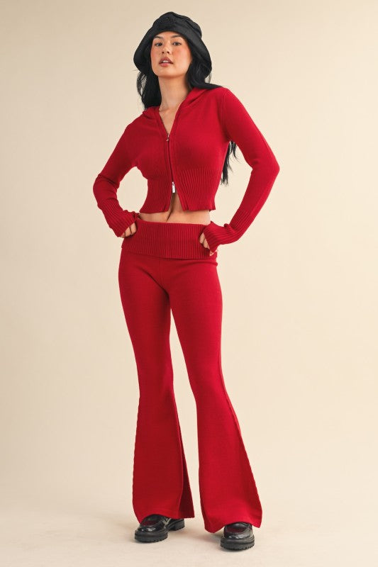 Cherry Knit Foldover Set