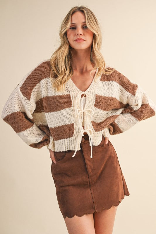 Cinnamon Sugar Chunky Stripe Knit