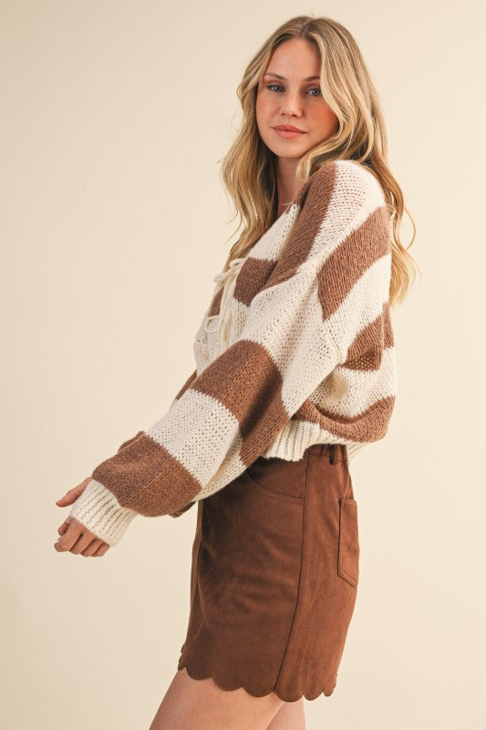Cinnamon Sugar Chunky Stripe Knit