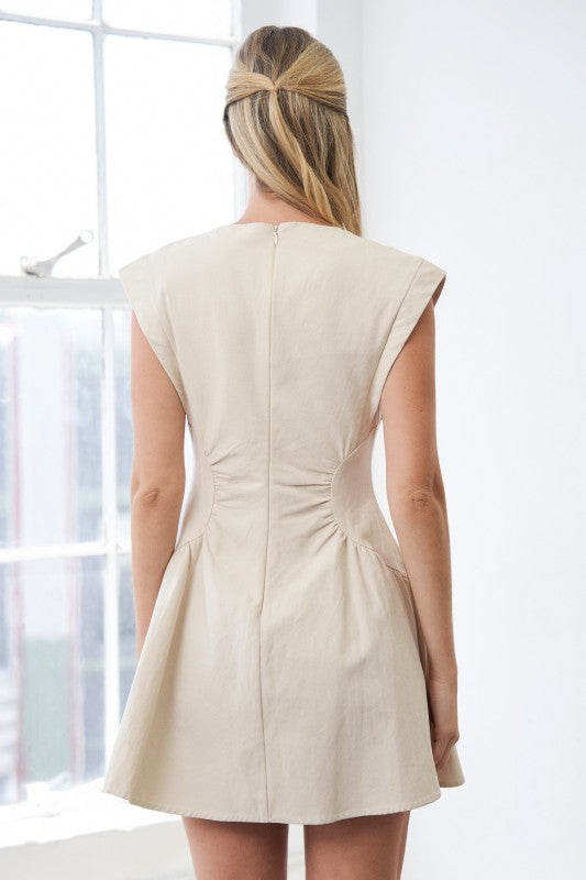 Cream Pecan Dress