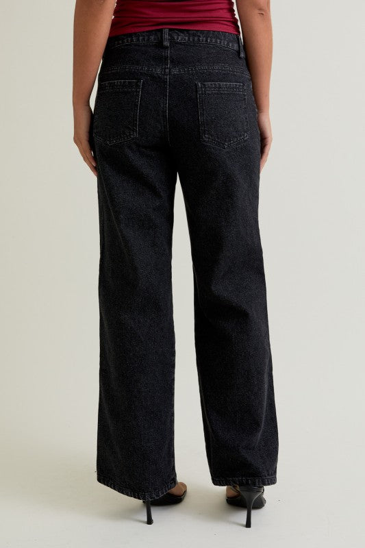 Dark Denim Low Waisted Set