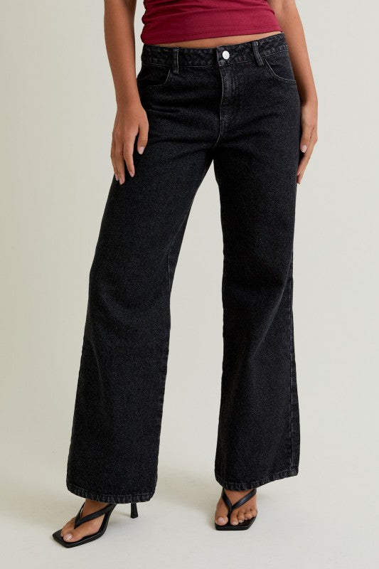 Dark Denim Low Waisted Set