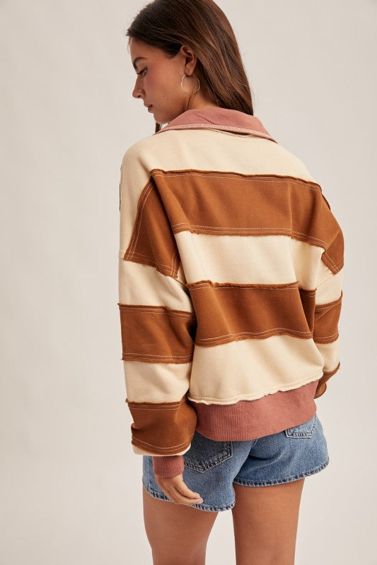 The All-Star Stripe Pullover (Burnt Orange)