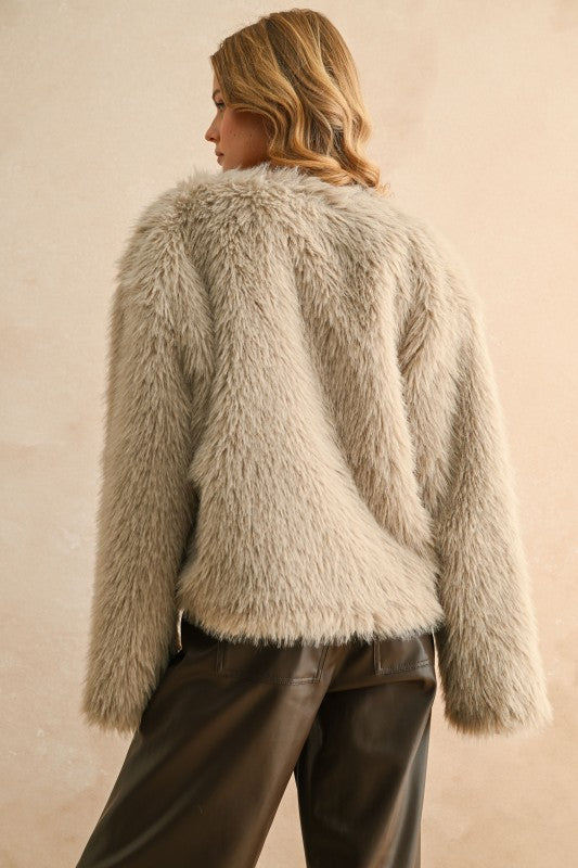 Toffee Luxe Fur Coat