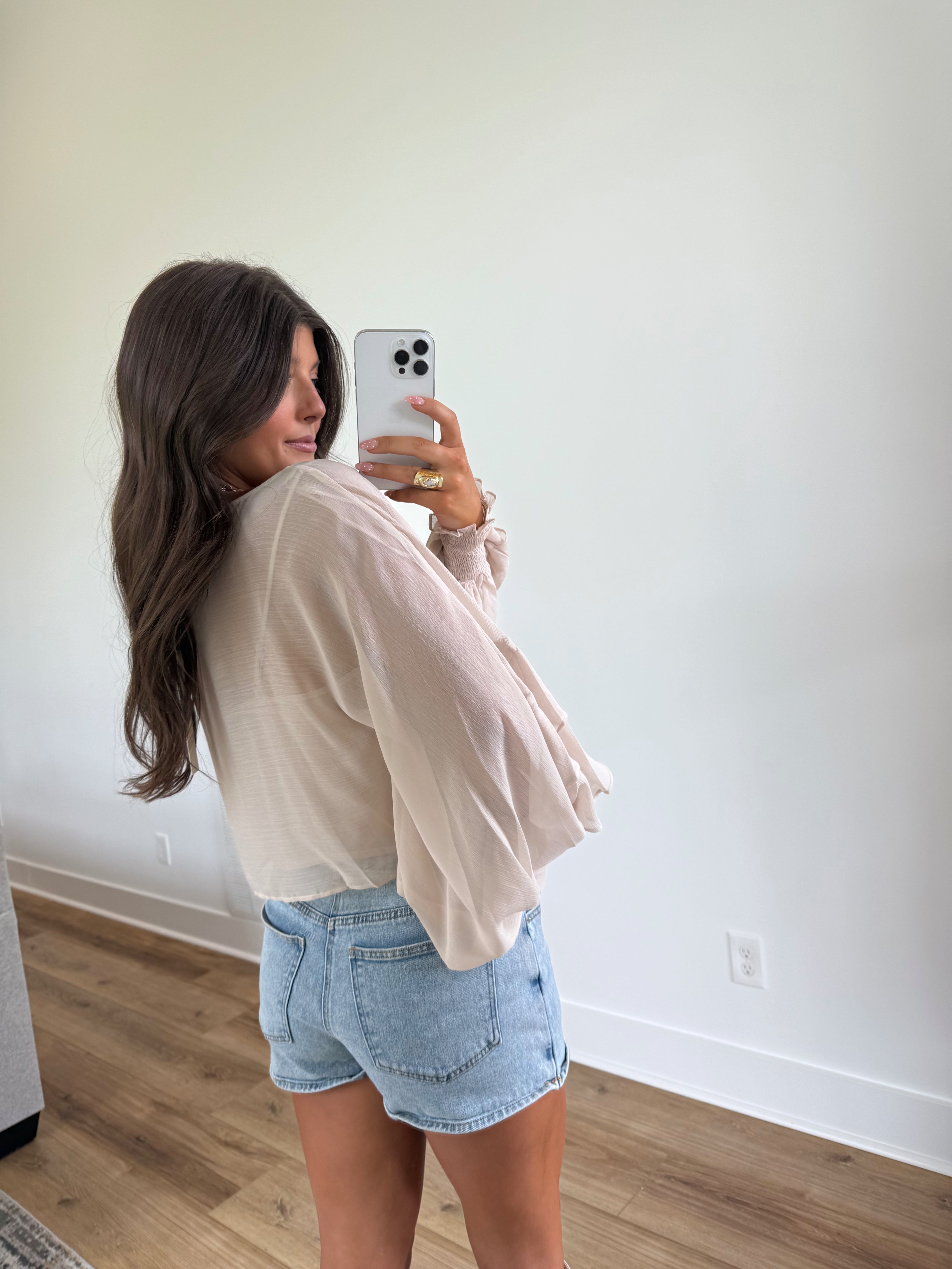 Mauve Ruffle Top