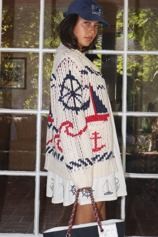 Seaside Sailing Cardigan