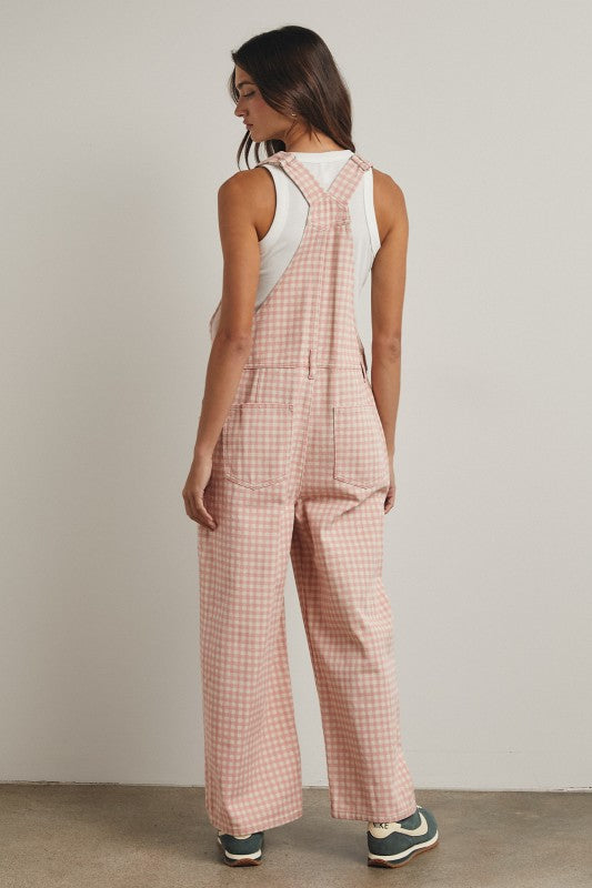 The Blossom Check Overalls (Restock)