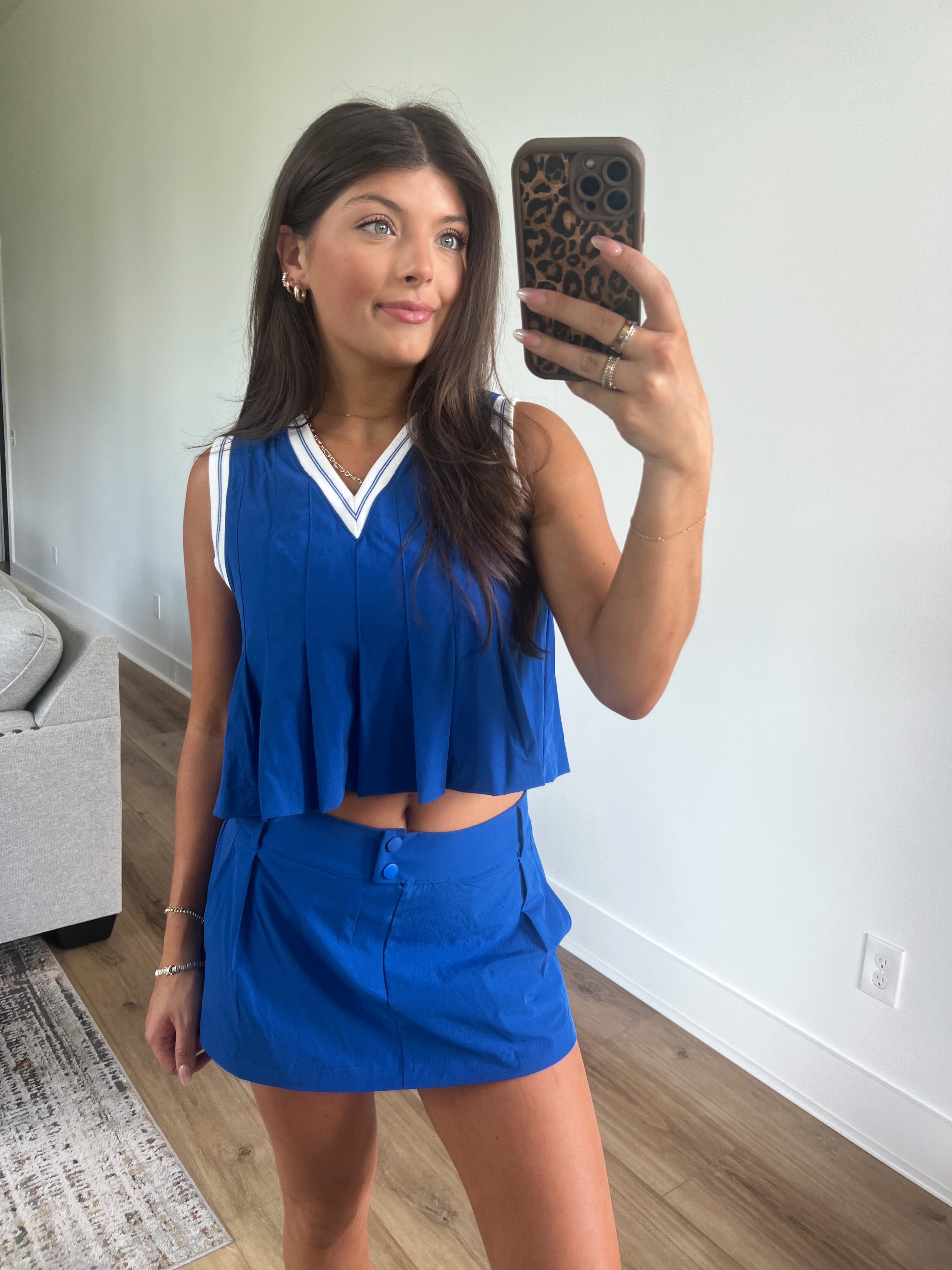 Royal Blue Rally Skort Set