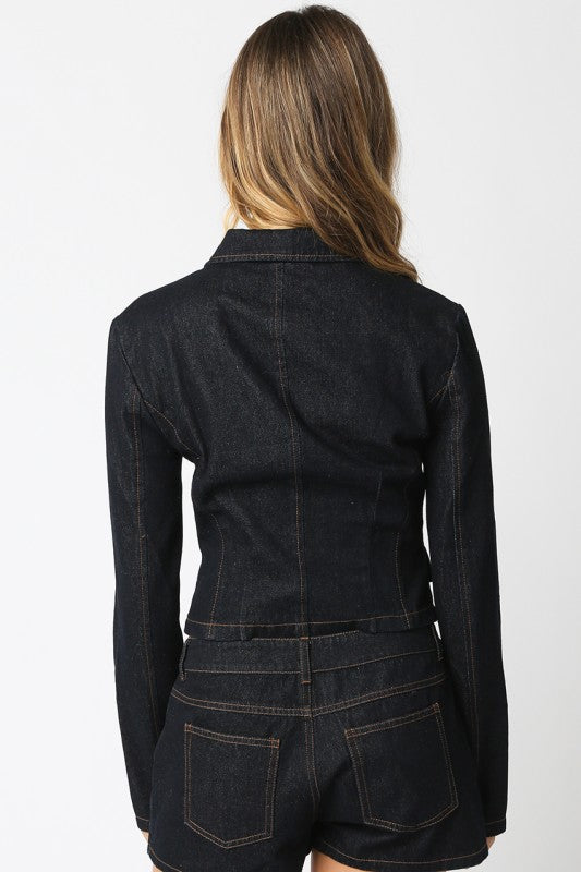 The City Chic Denim Blazer
