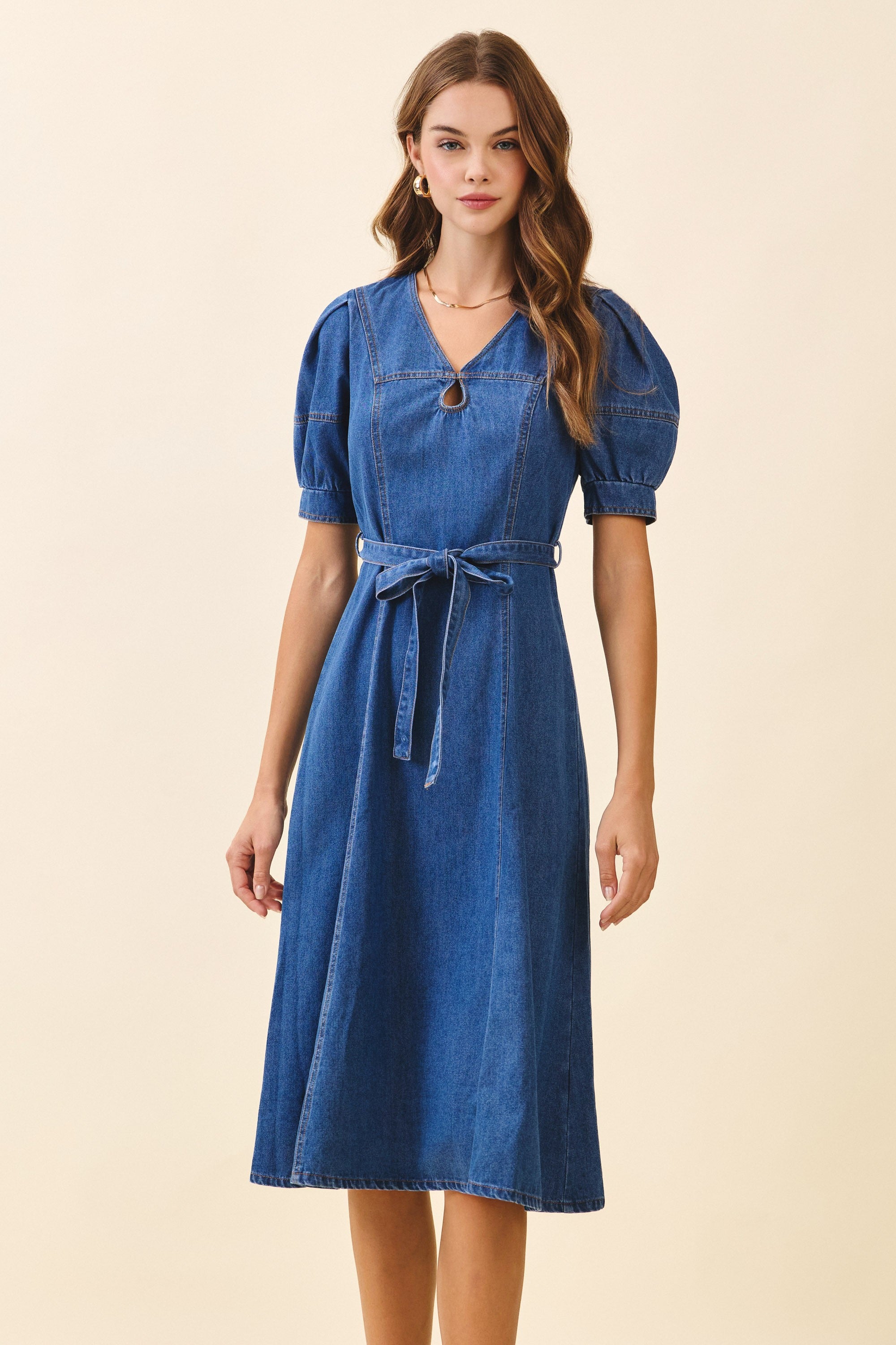 The Sweetheart Denim Midi
