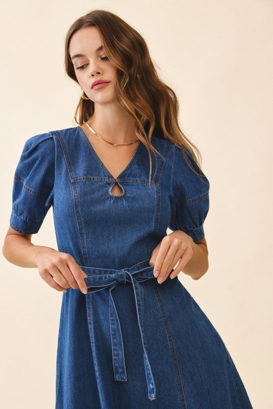 The Sweetheart Denim Midi