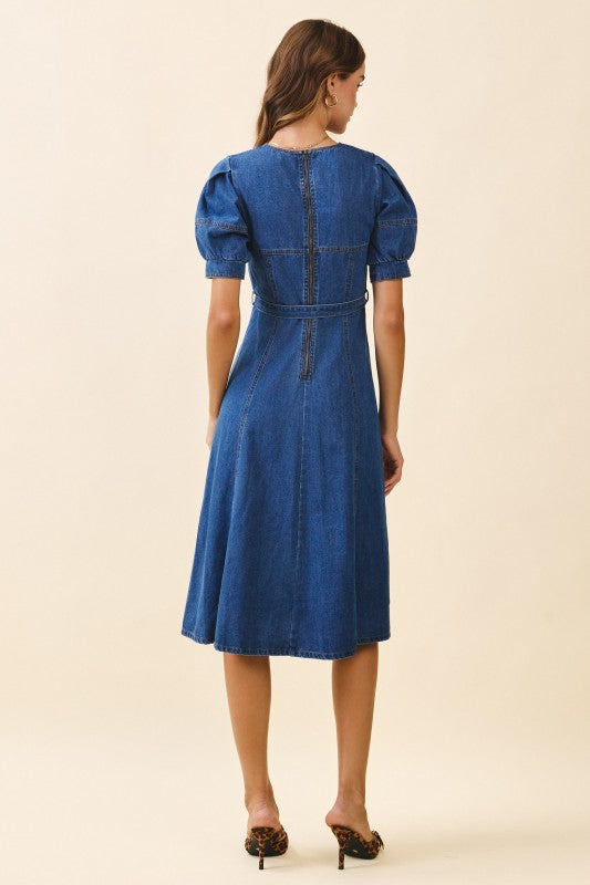 The Sweetheart Denim Midi