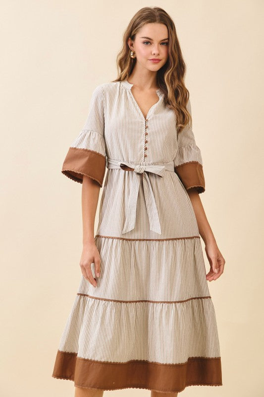 The Pecan Stripe Dress