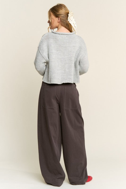 The Rolled Neck Sweater (Grey)