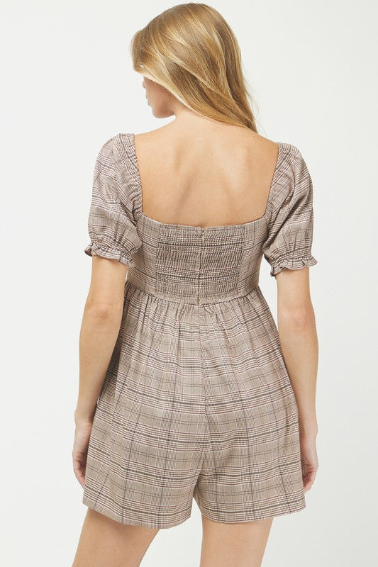 Hazel Check Romper
