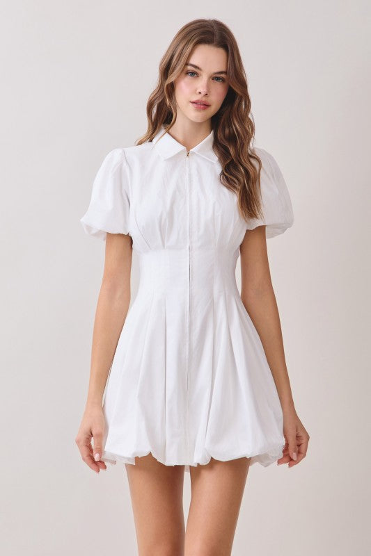 Flutter Mini Dress (White)
