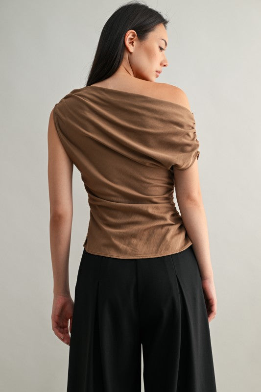 The Mocha Off-Shoulder Top