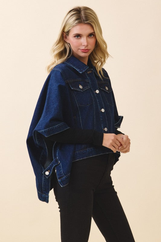 The Sloane Denim Cape