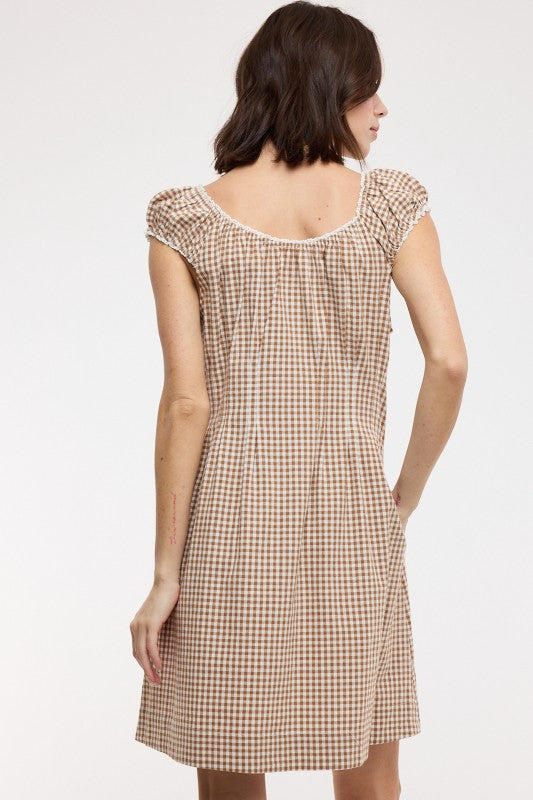 The Caramel Gingham Mini