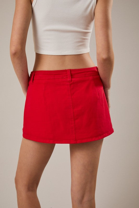 Red Mini Skort