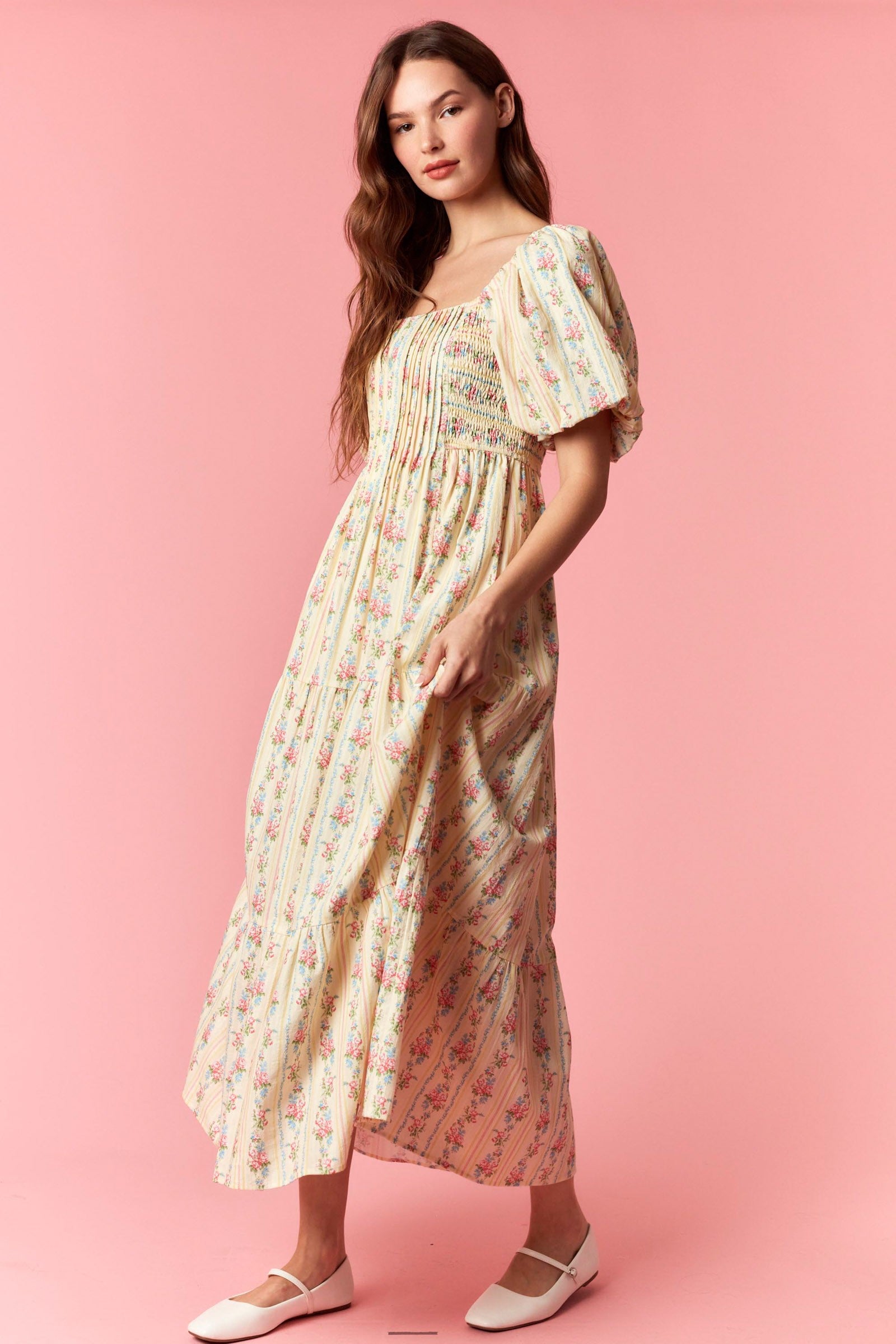 Caroline Puff Sleeve Dress