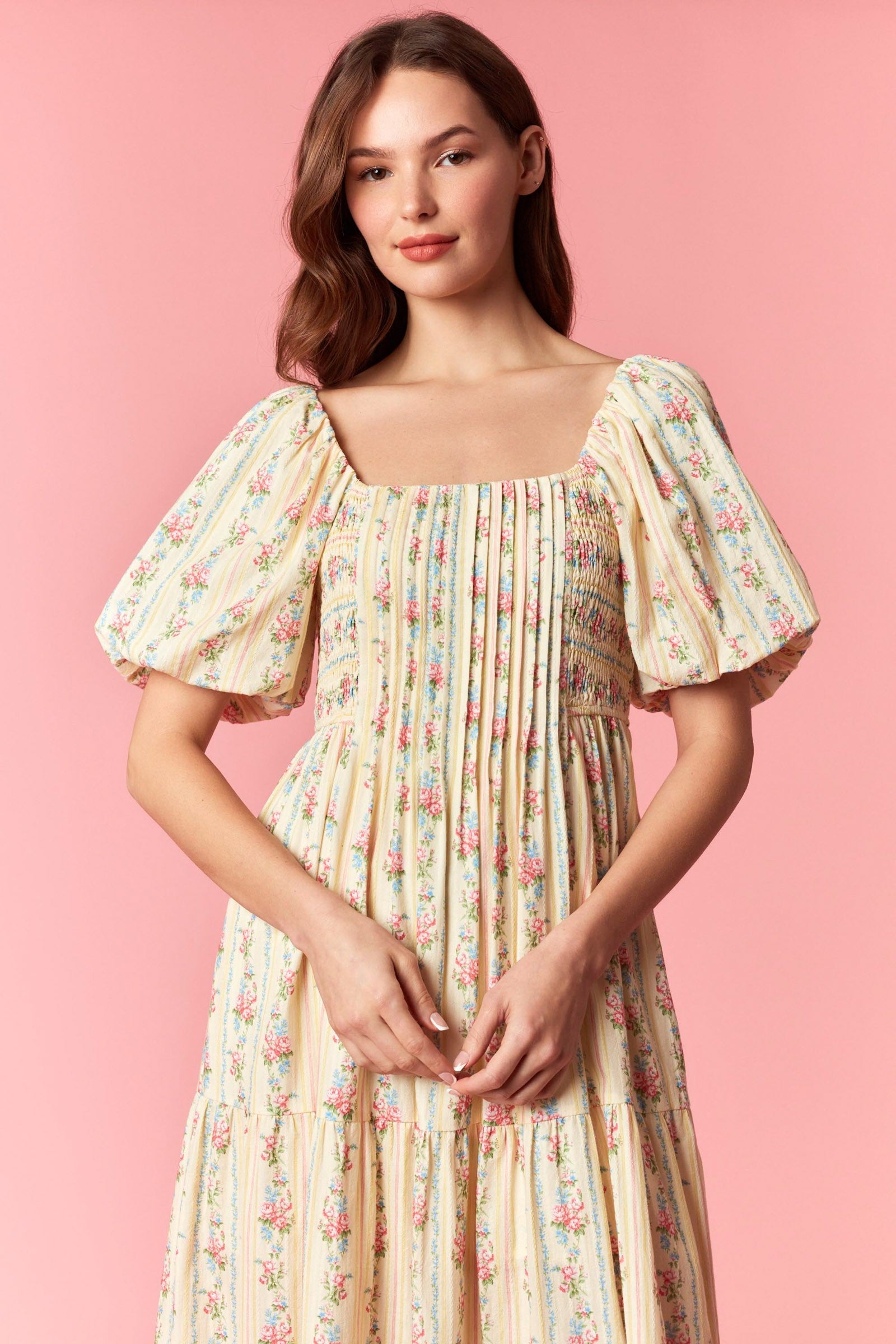 Caroline Puff Sleeve Dress
