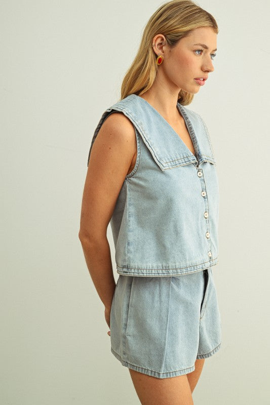 Denim Sailor Set