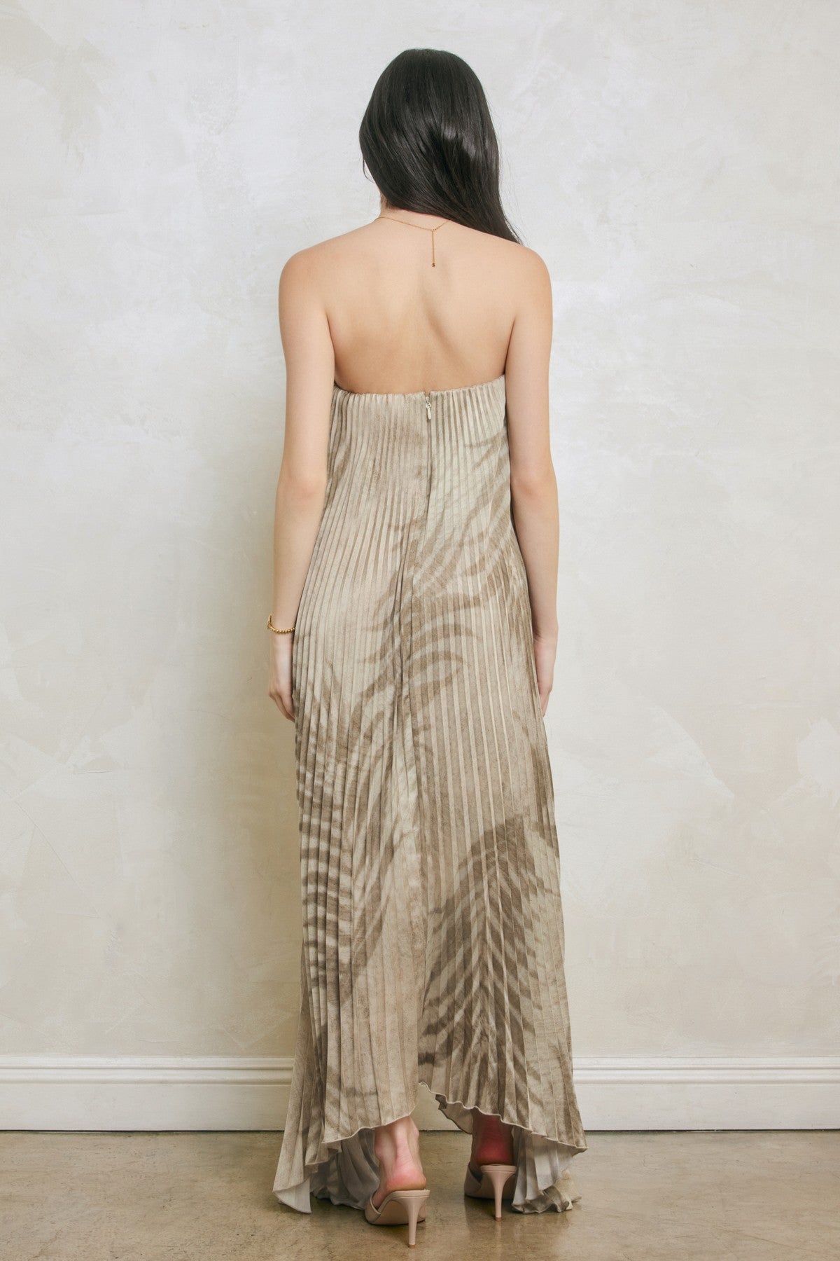 Palm Pleated Maxi
