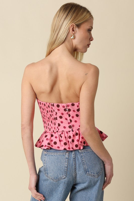 The Cocoa Bloom Corset Top