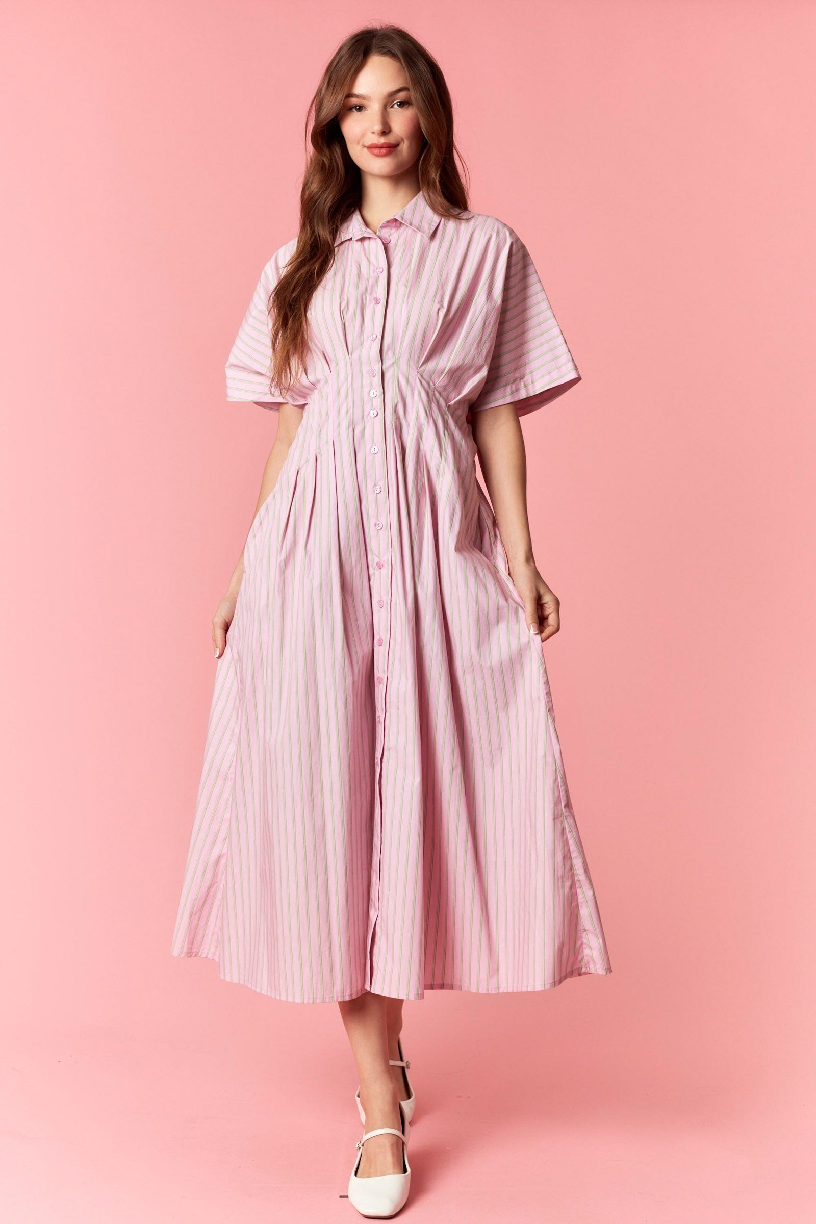 Country Club Midi (Pink/Green)(PRE-ORDER (1-2 weeks)/ Restock)