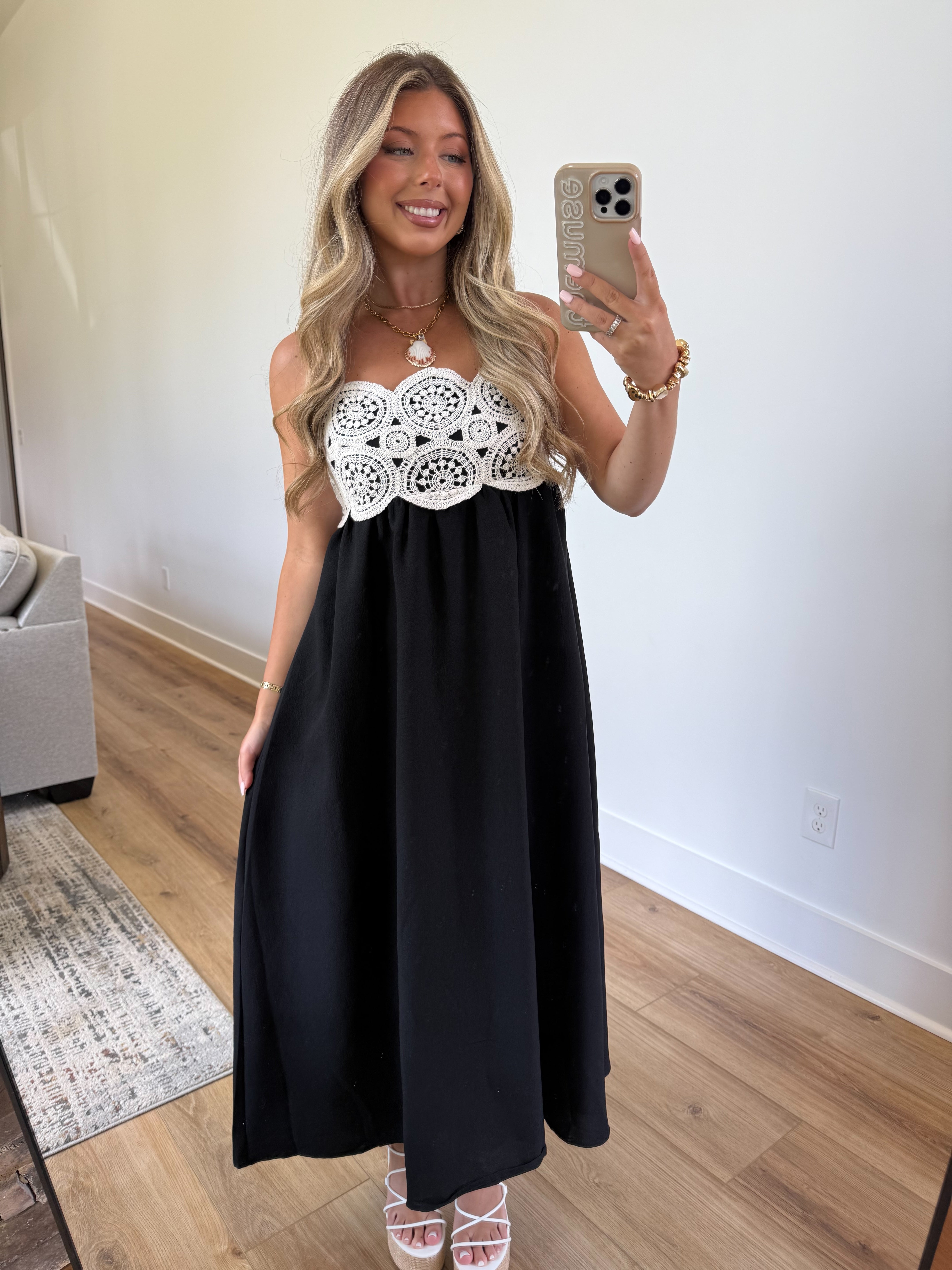 Midnight Crochet Dress