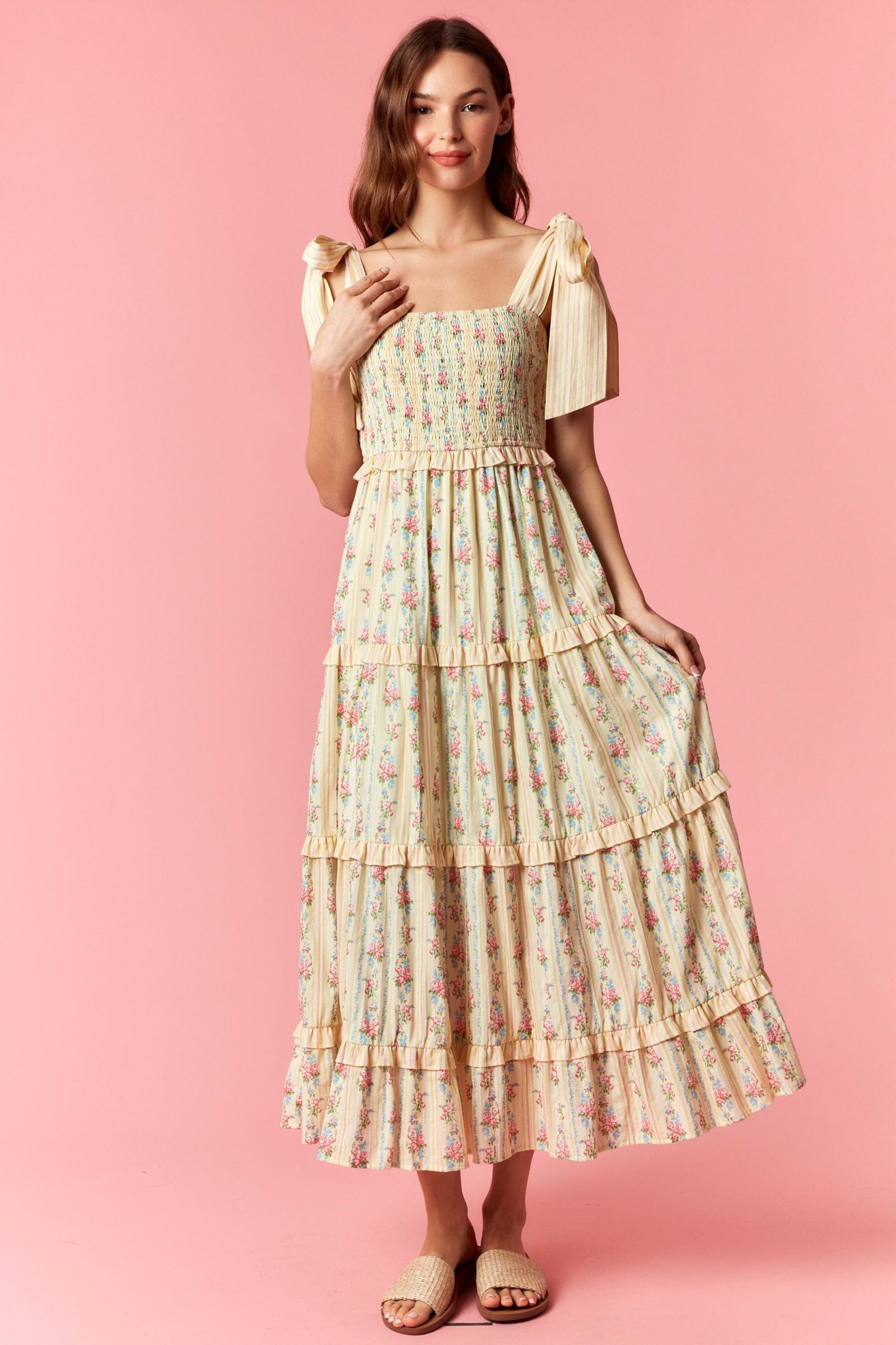 Caroline Tie Sleeve Dress
