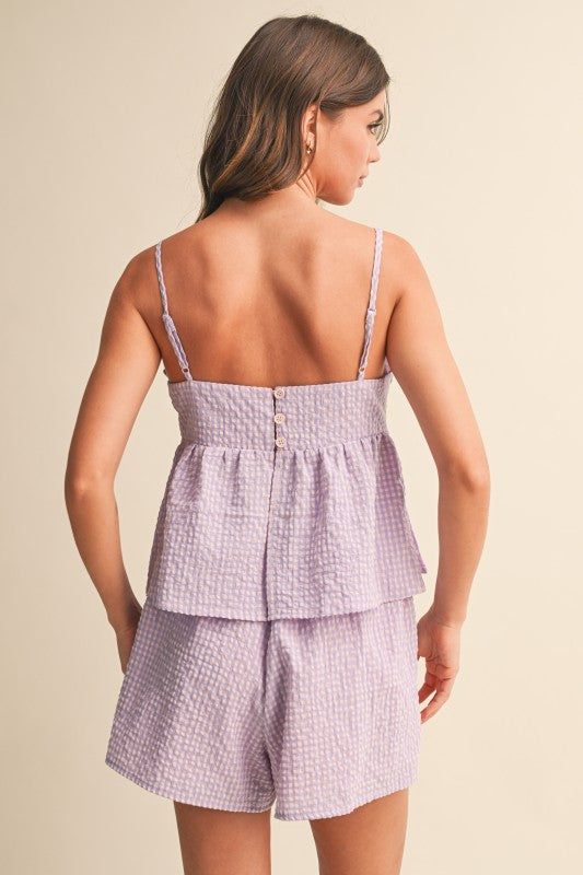 Purple/Pink Peplum Set
