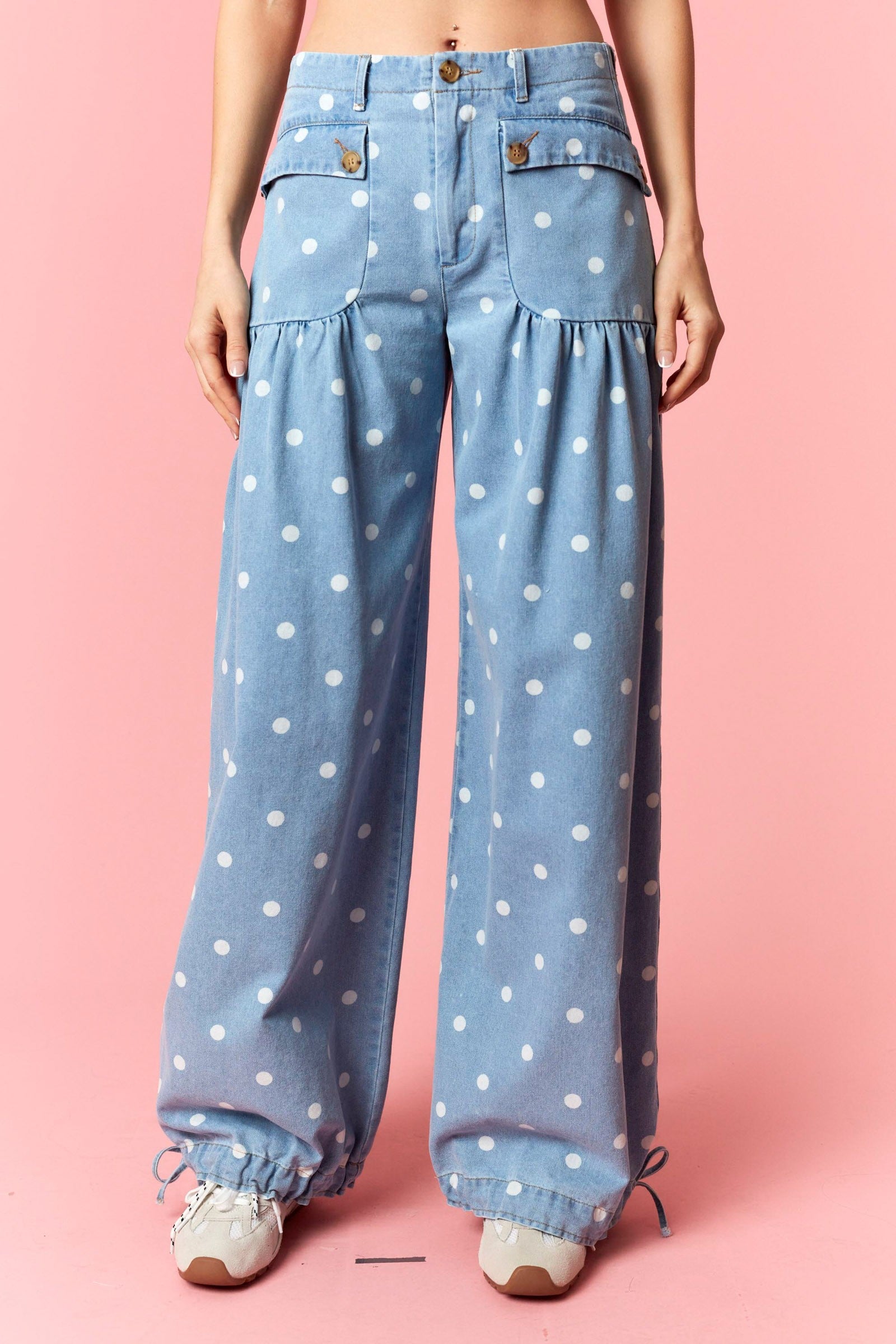 Polka Dot Slouch Jeans