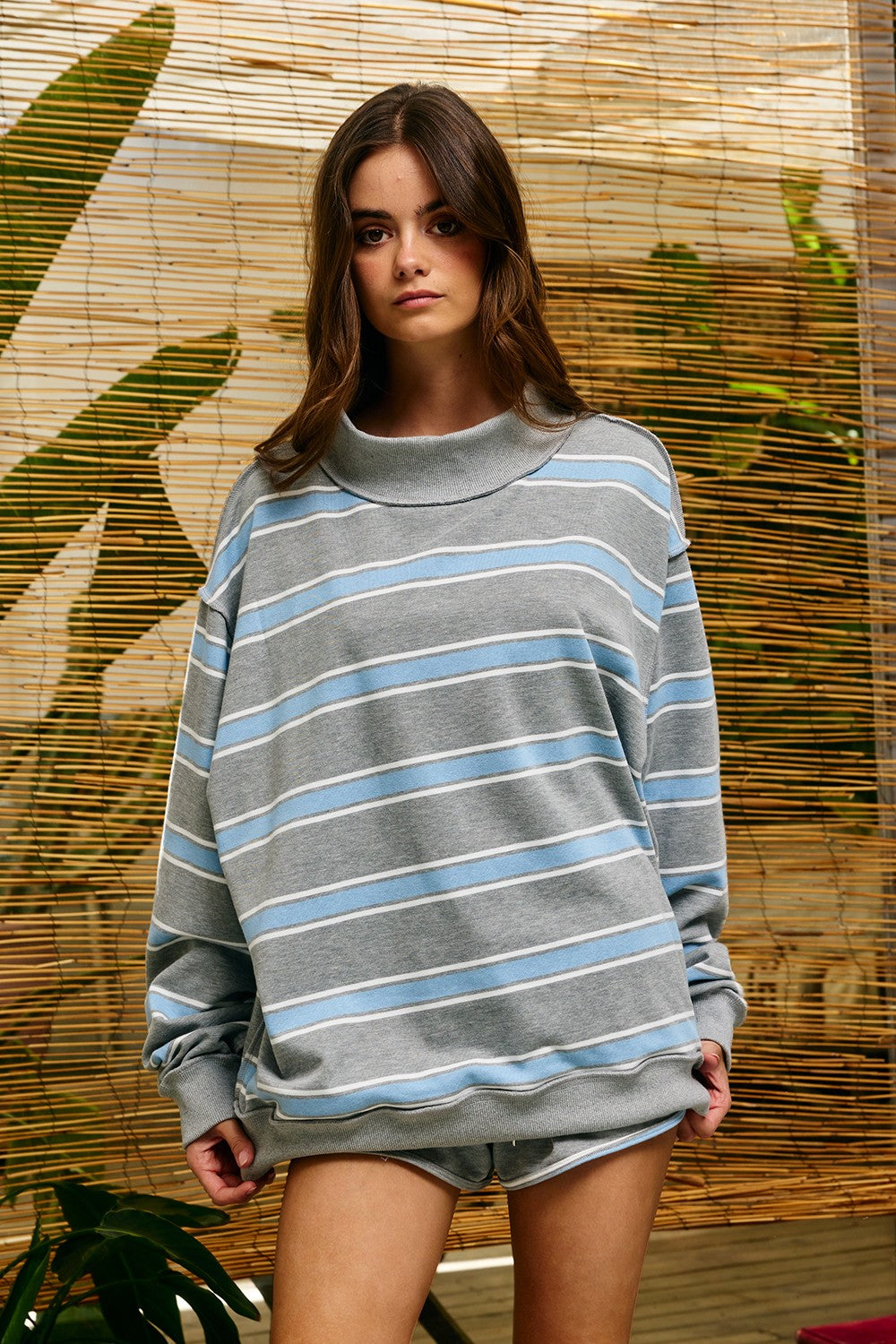 Blue Lines Mockneck