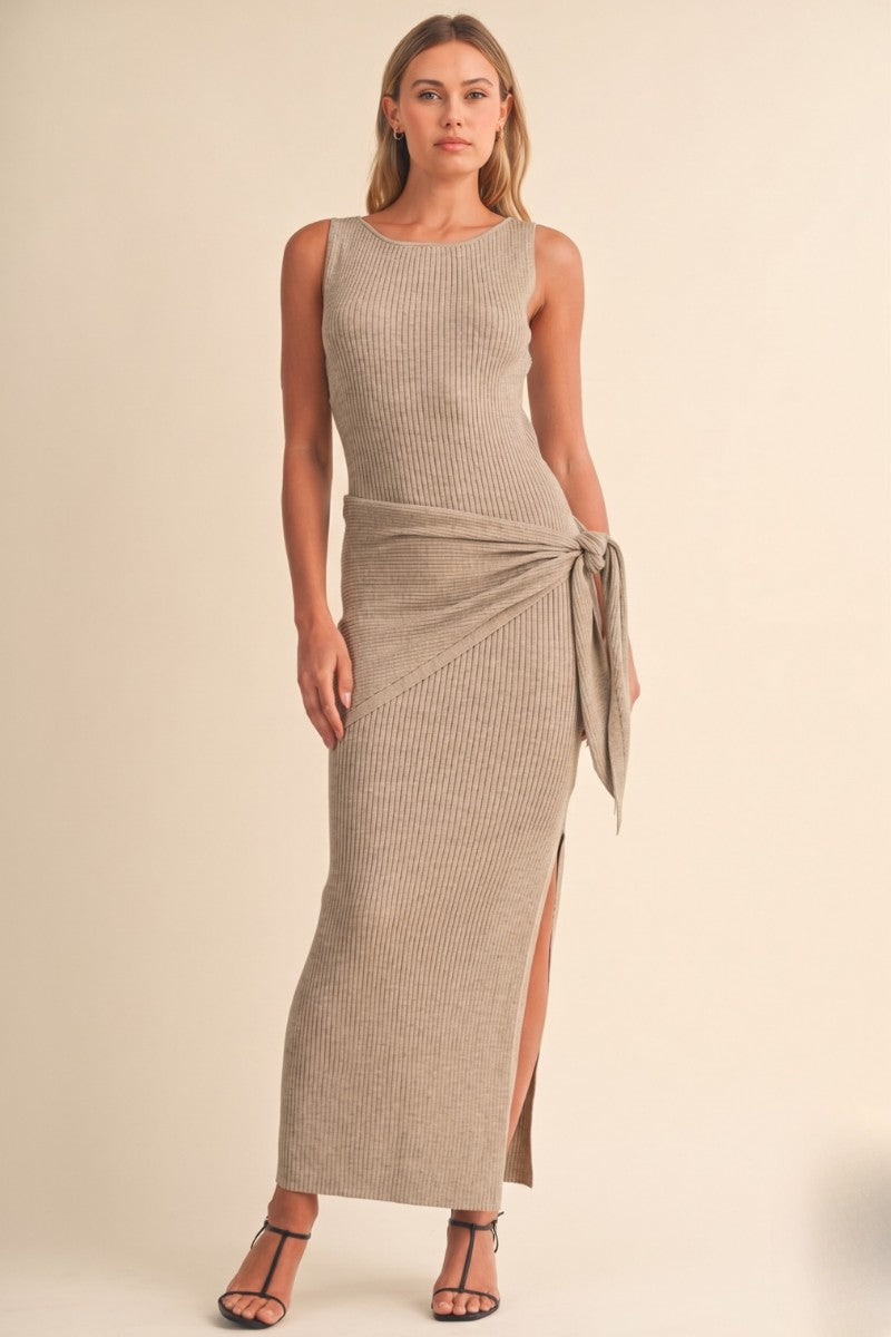The Ribbed Tie Waist Maxi