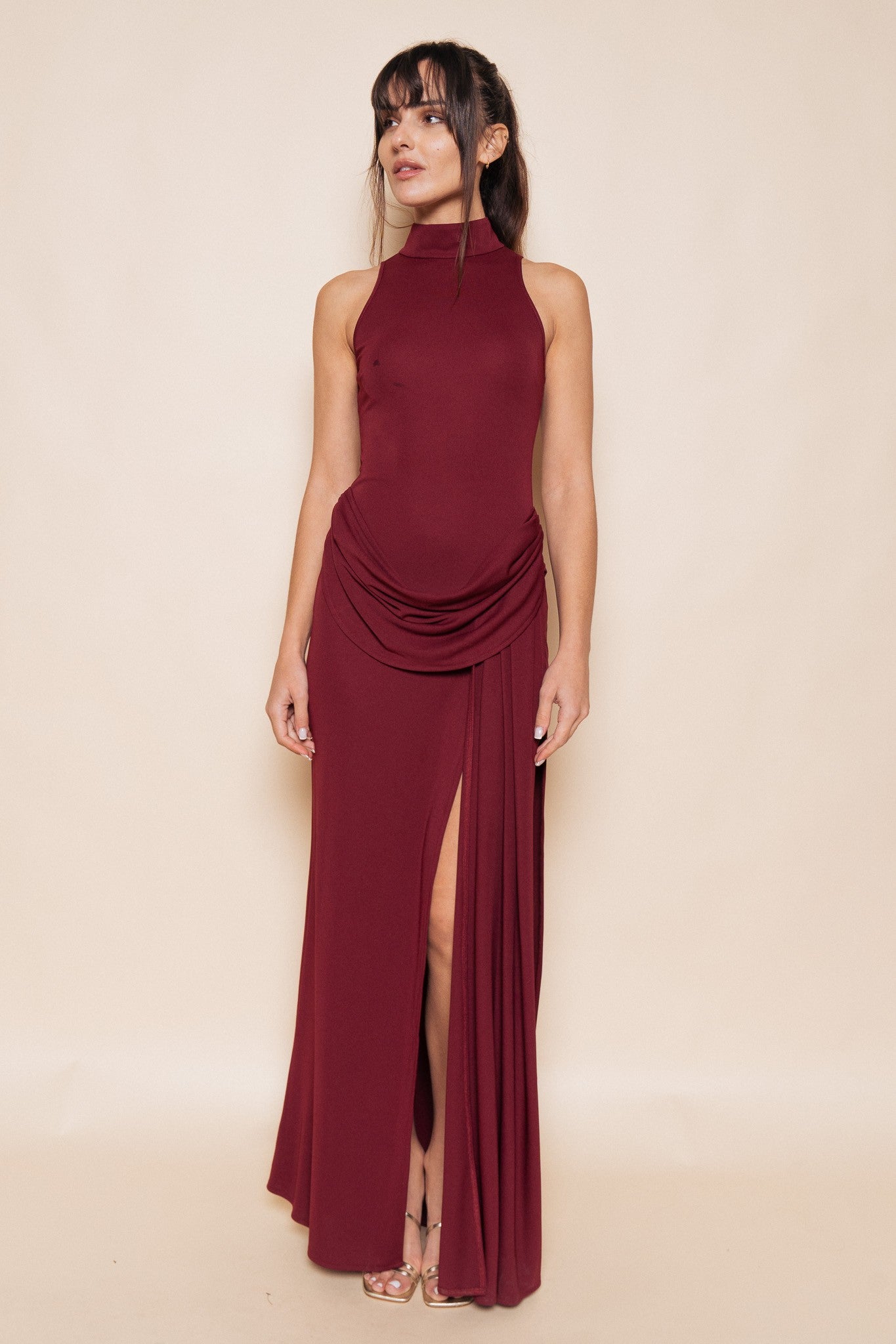 Brugundy Romance Gown