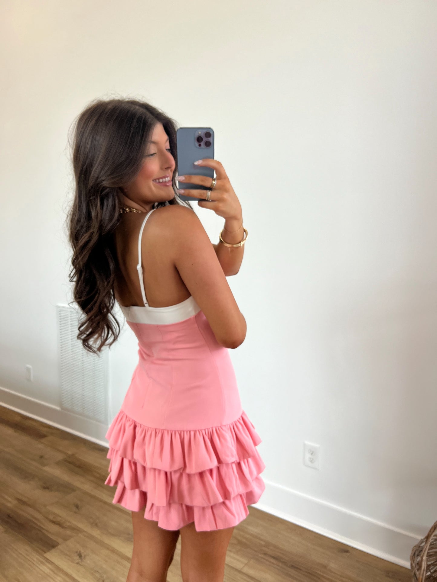 Sabrina Ruffle Mini Dres