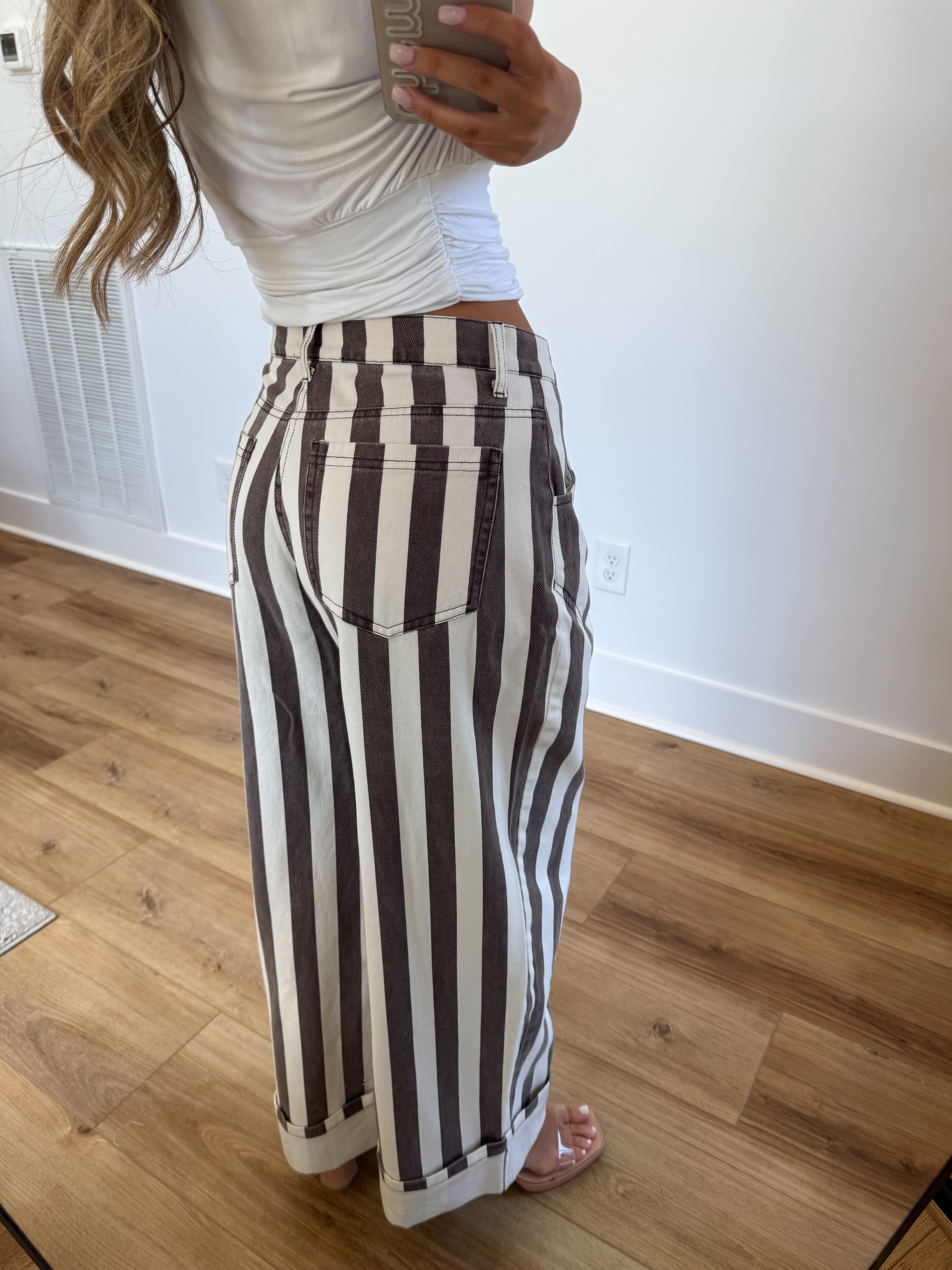 The Mocha Stripe Jeans