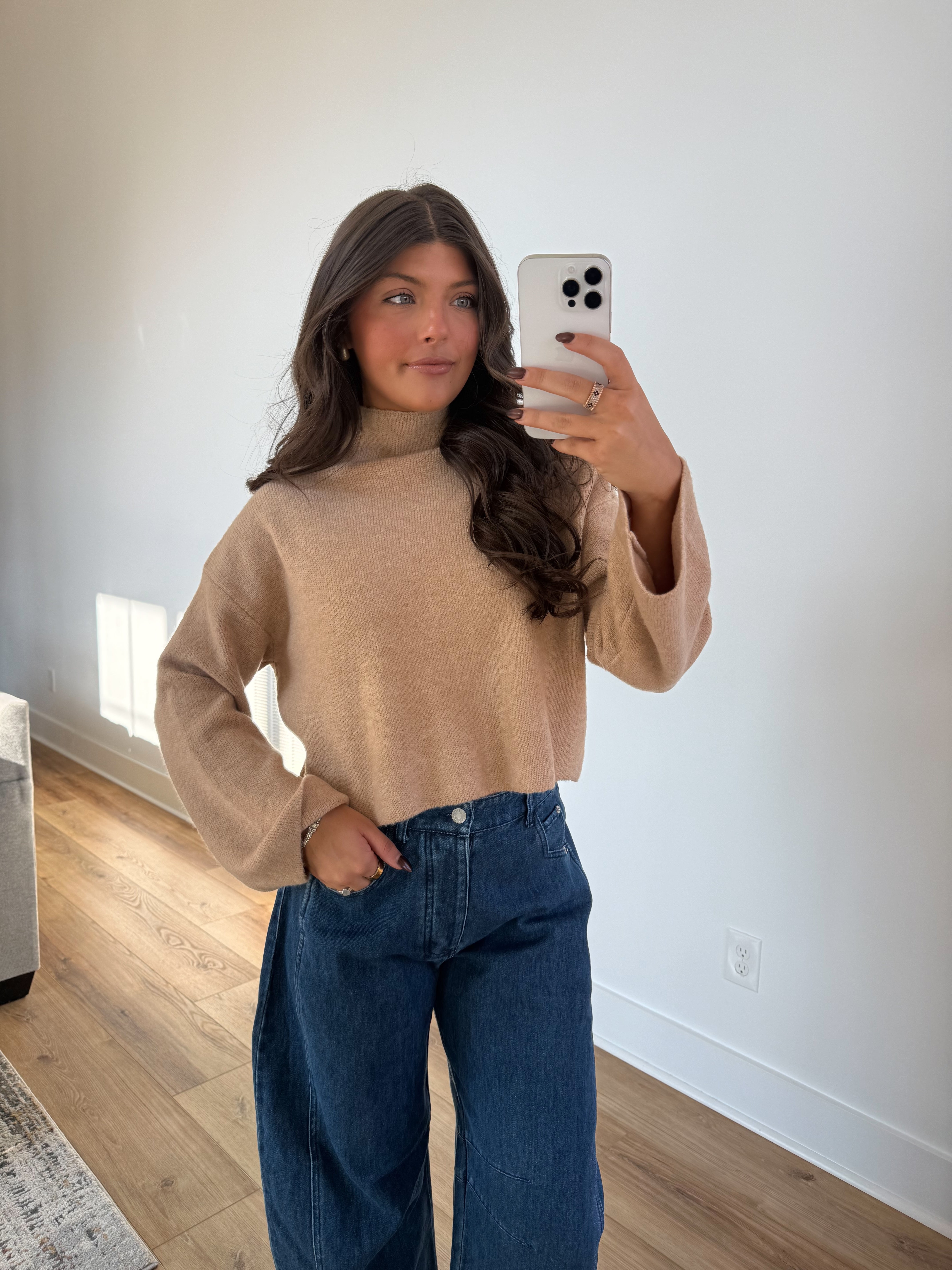 The Classic Tan Turtleneck