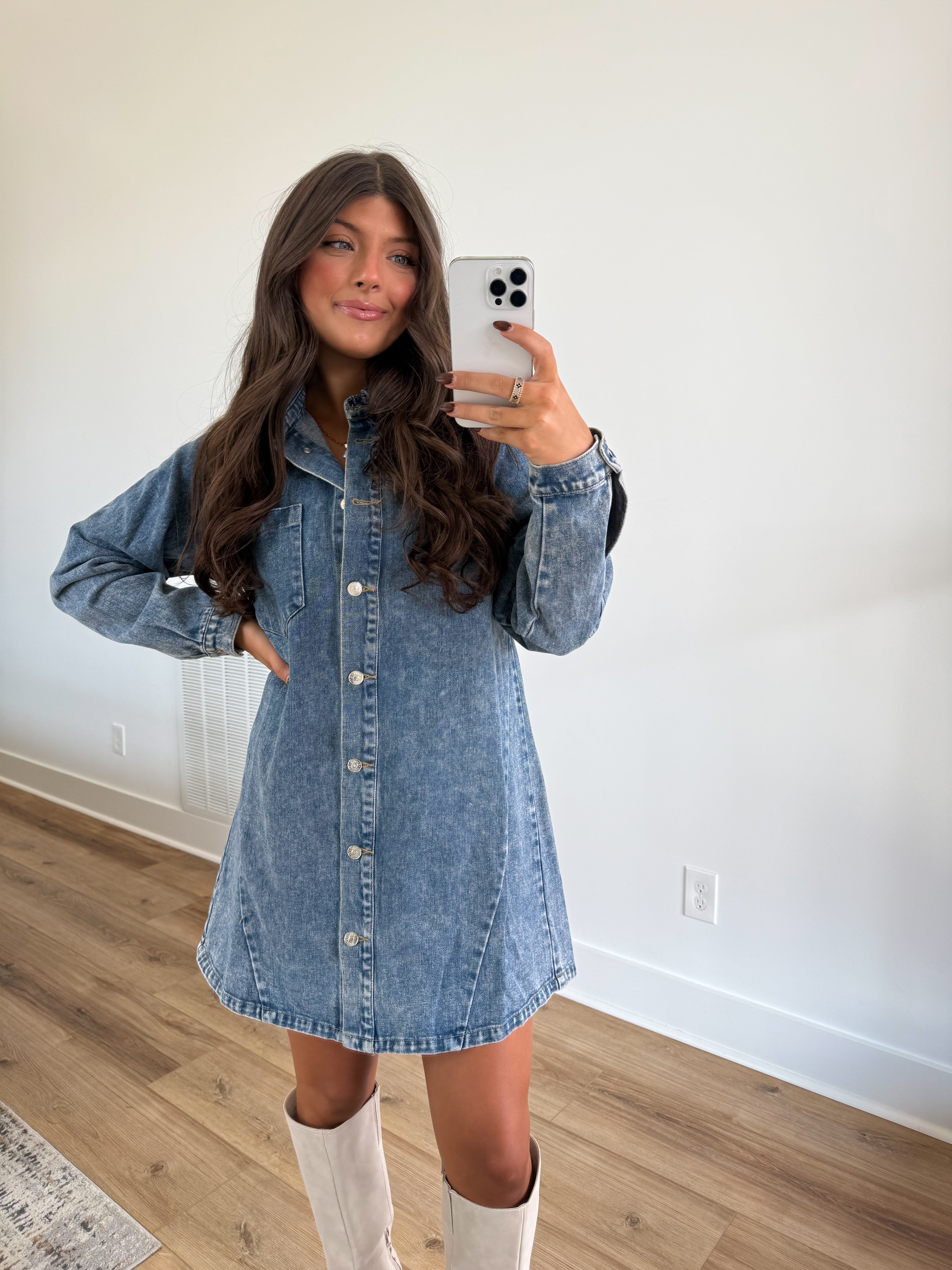 The Blake Denim Shirt Dress