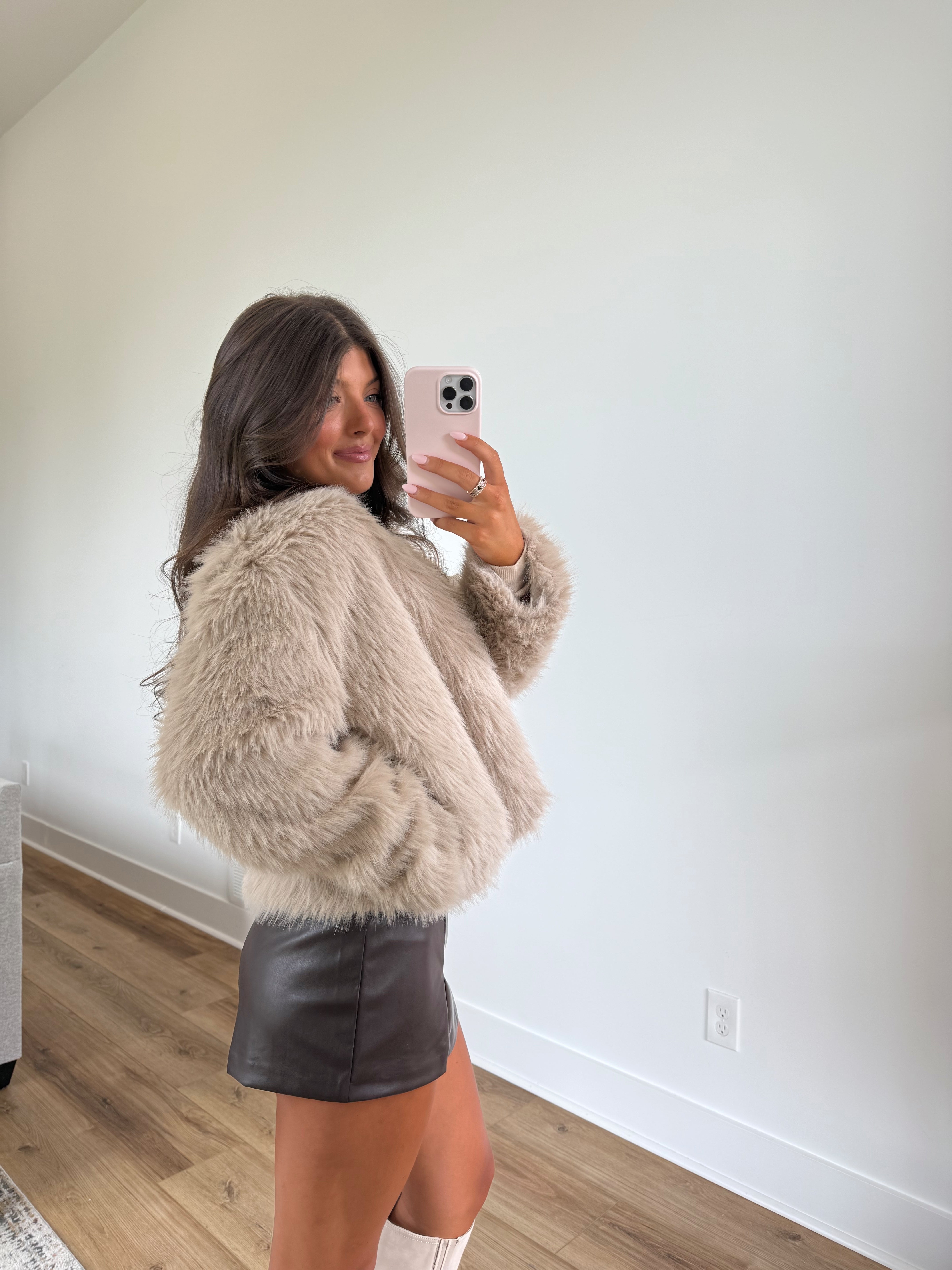 Toffee Luxe Fur Coat