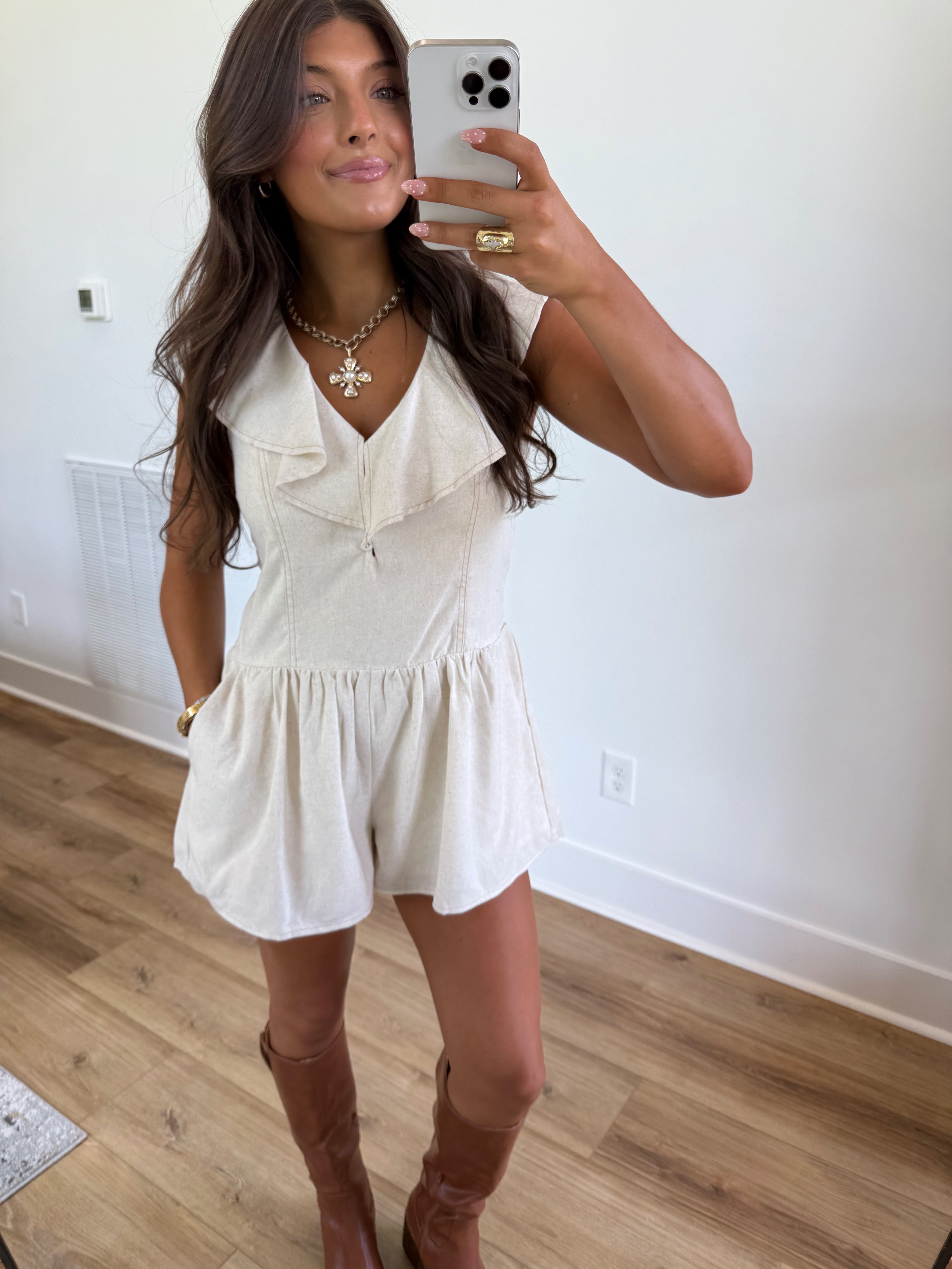 Frosted Linen Romper