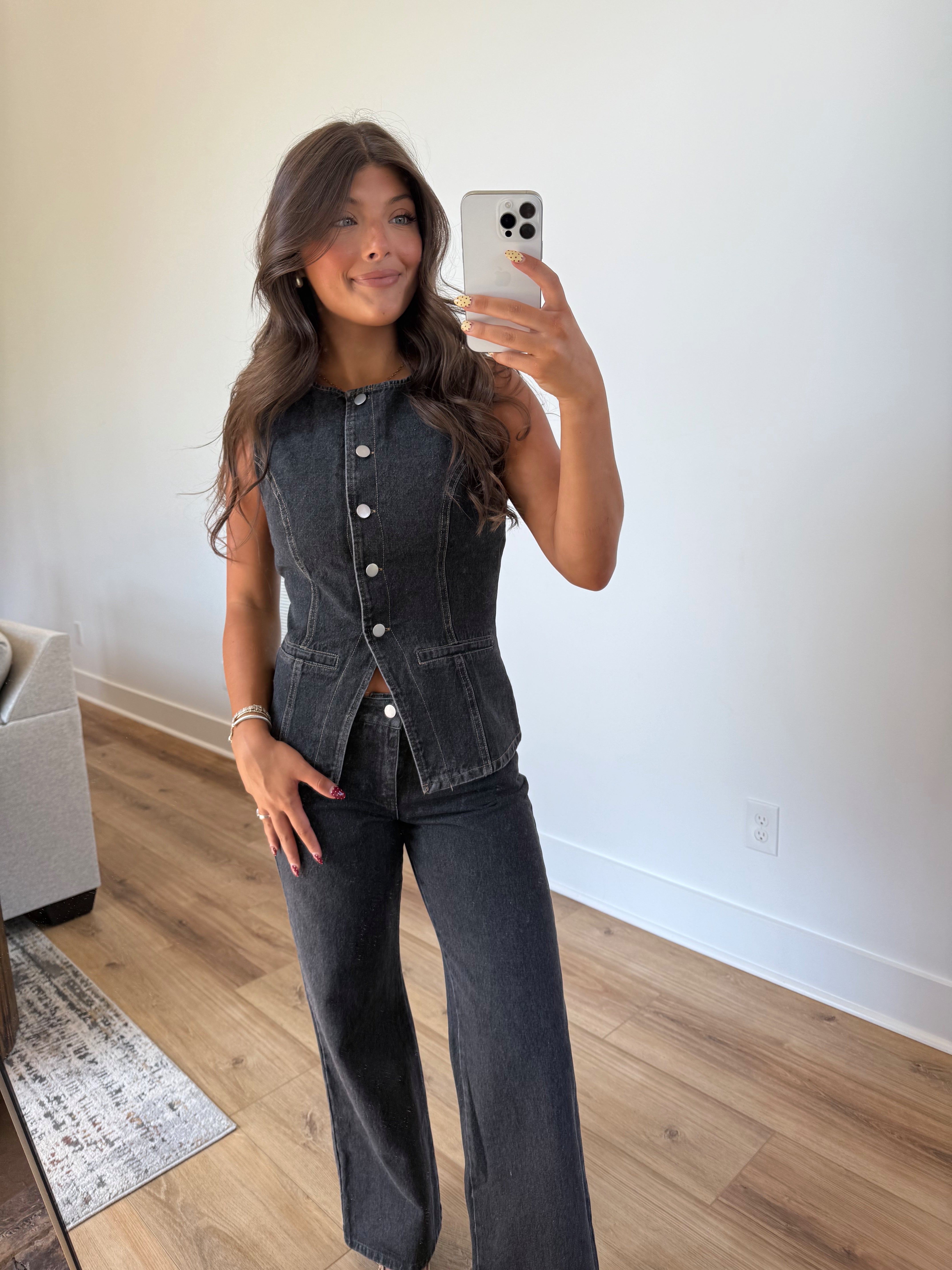 Dark Denim Low Waisted Set