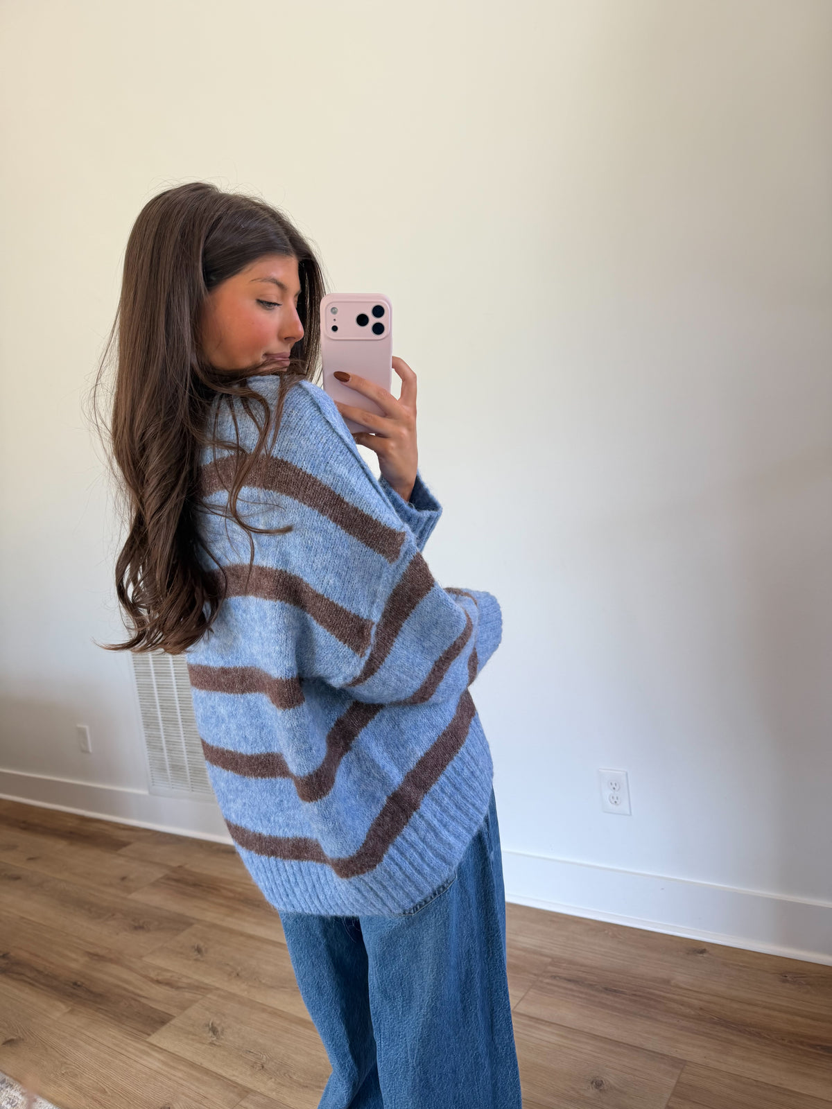 Teddy Stripes Sweater (Brown/Blue)