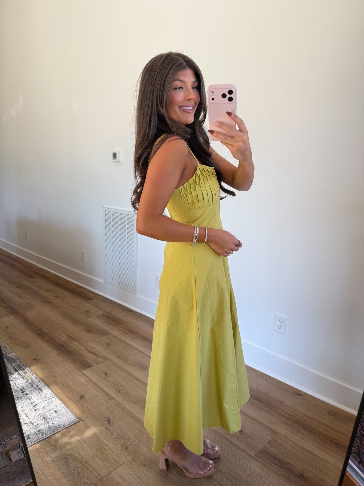 Keepsake Midi Dress (Chartreuse)