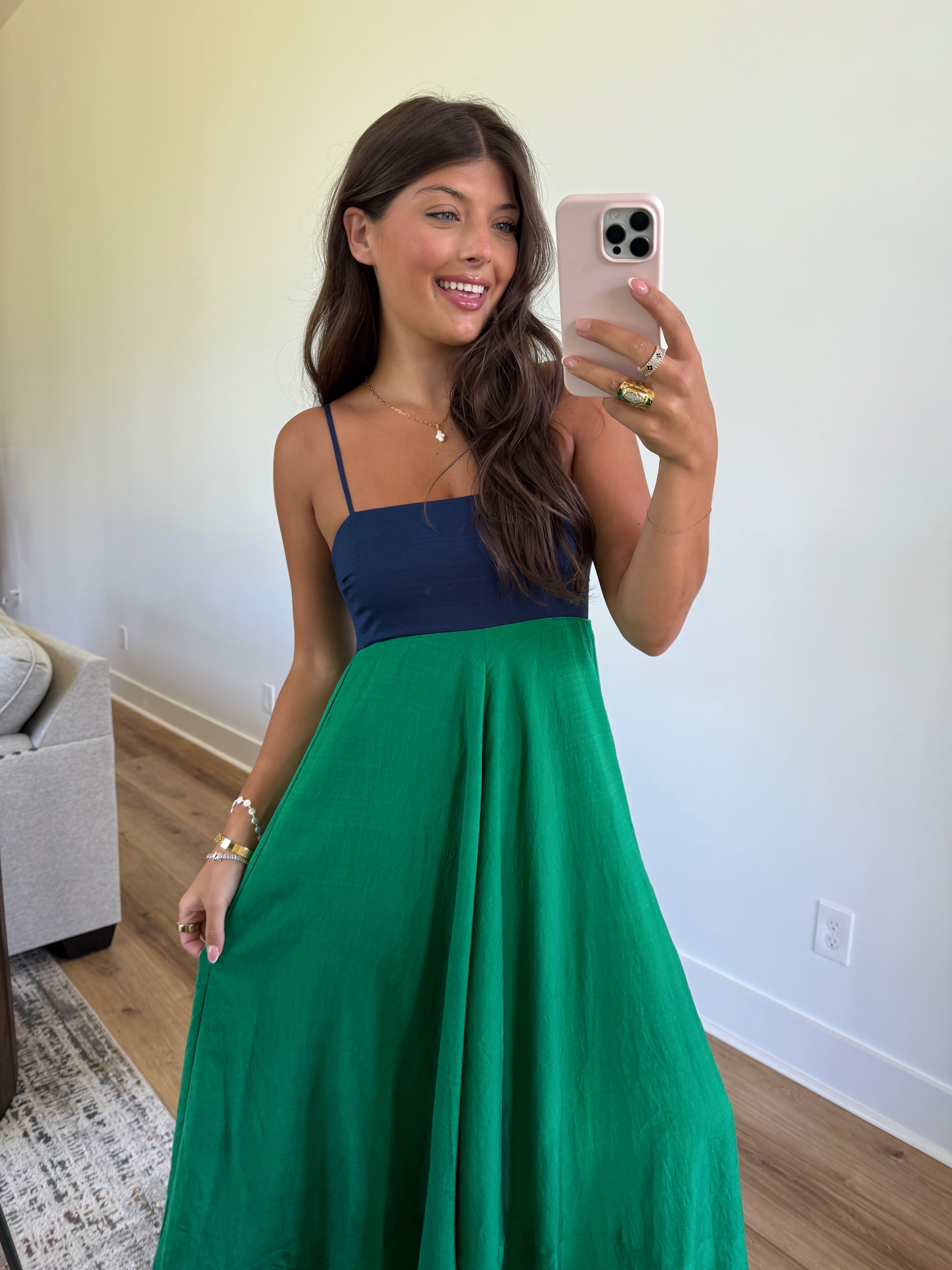 Island Glow Maxi Dress (Blue/Green)