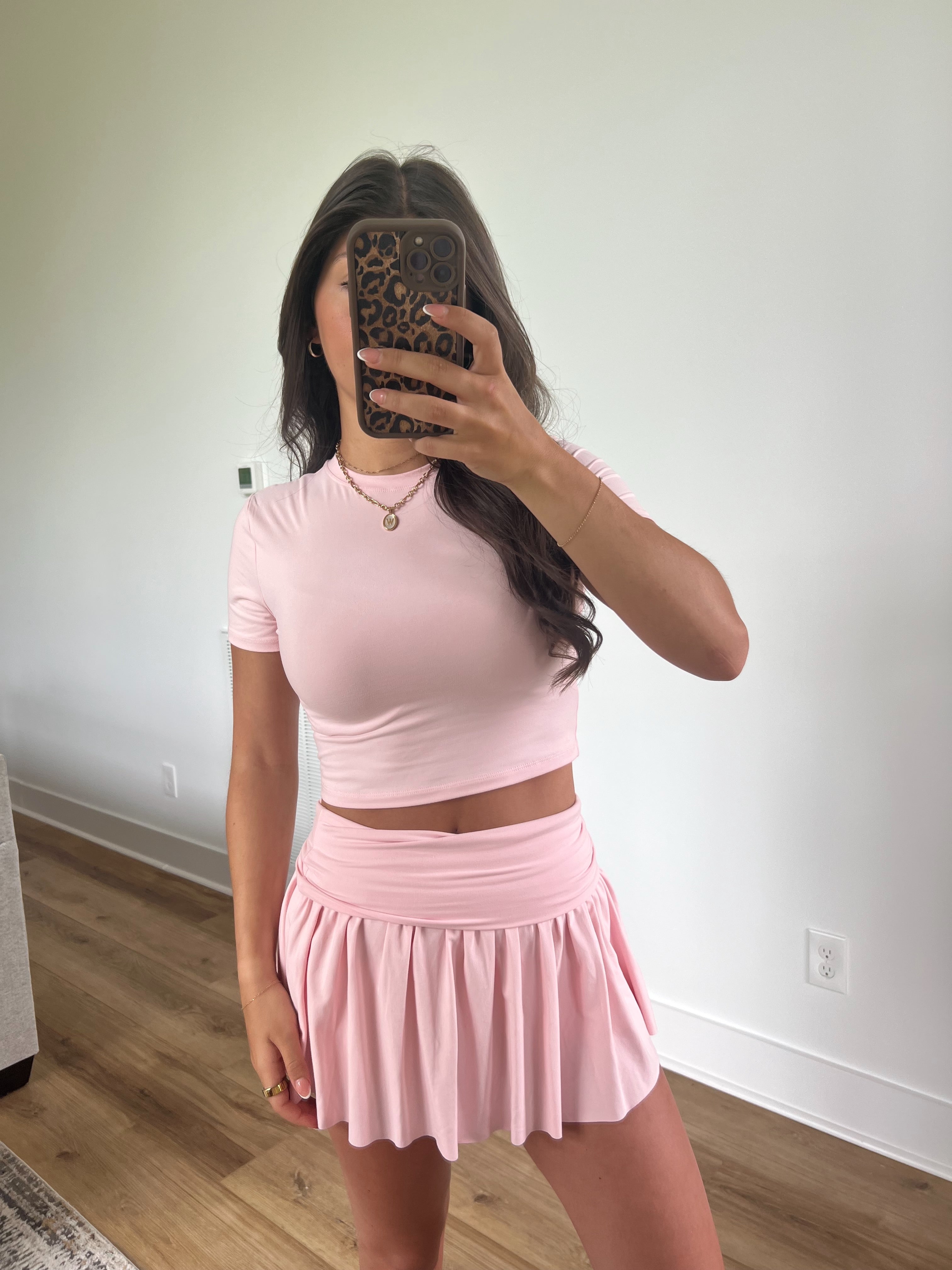 Pink Cloud Skirt Set