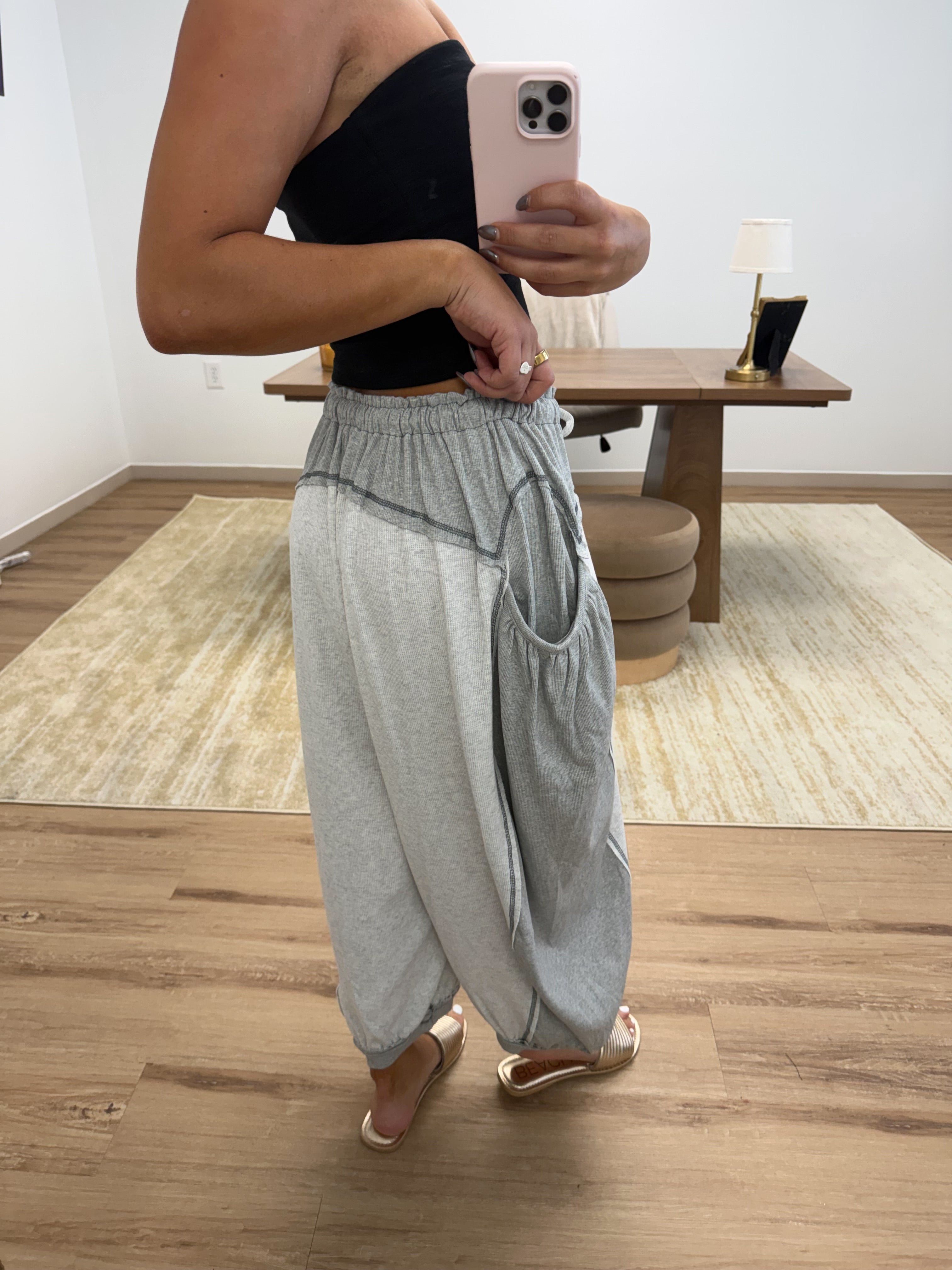 Grey Stitch Pant